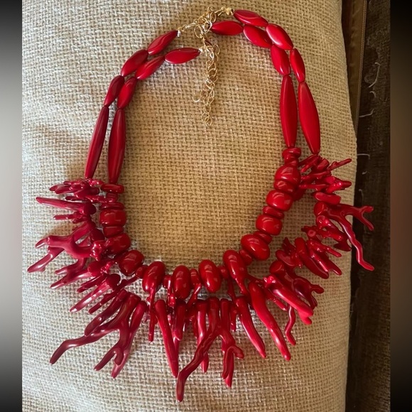 Vintage Red Coral Statement Necklace - Picture 16 of 16